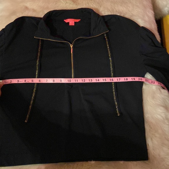 Lilly Pulitzer sz small  Lesha Long Sleeve Popover, Onyx - Picture 6 of 10